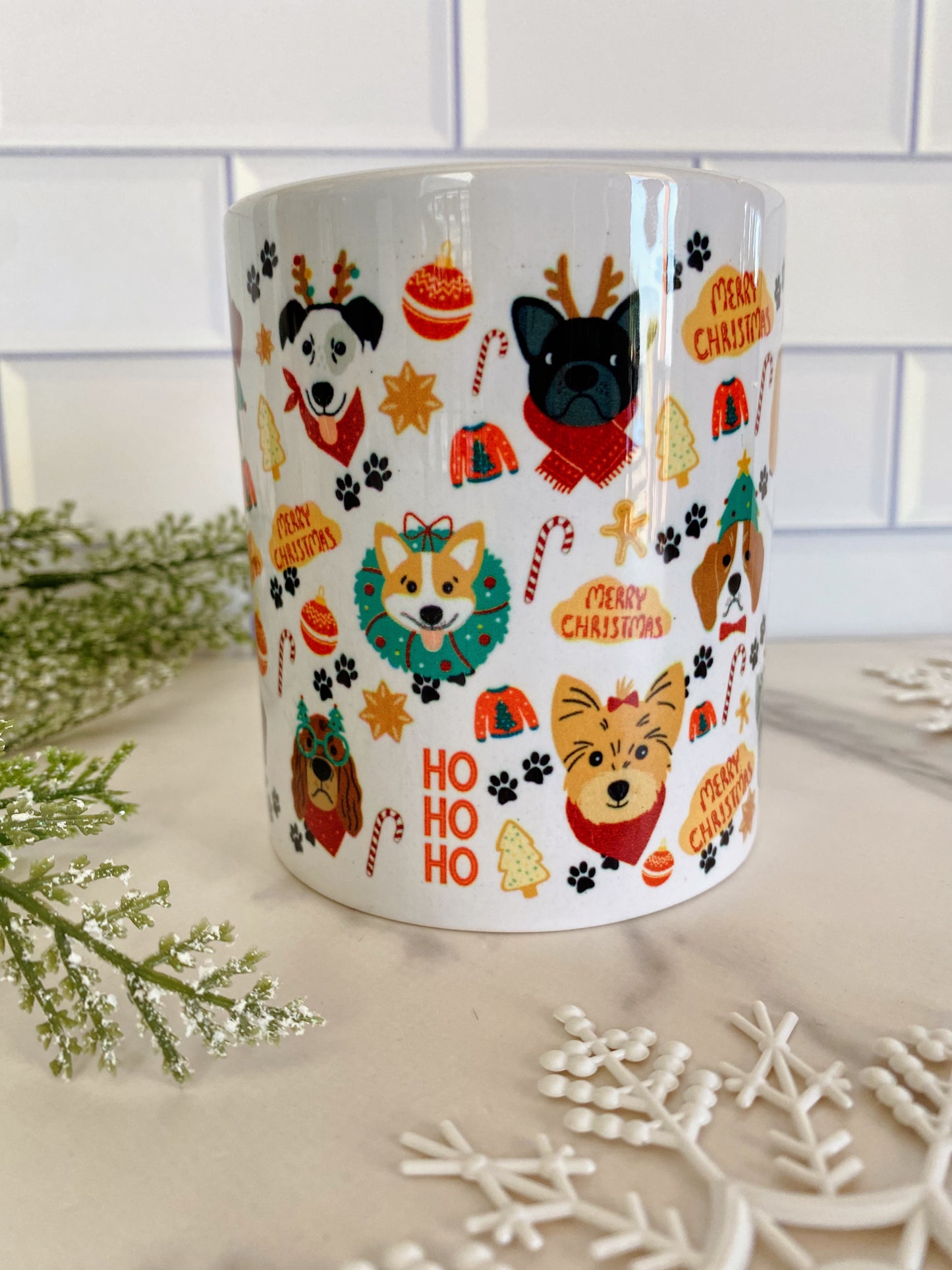 Christmas Dogs Mug