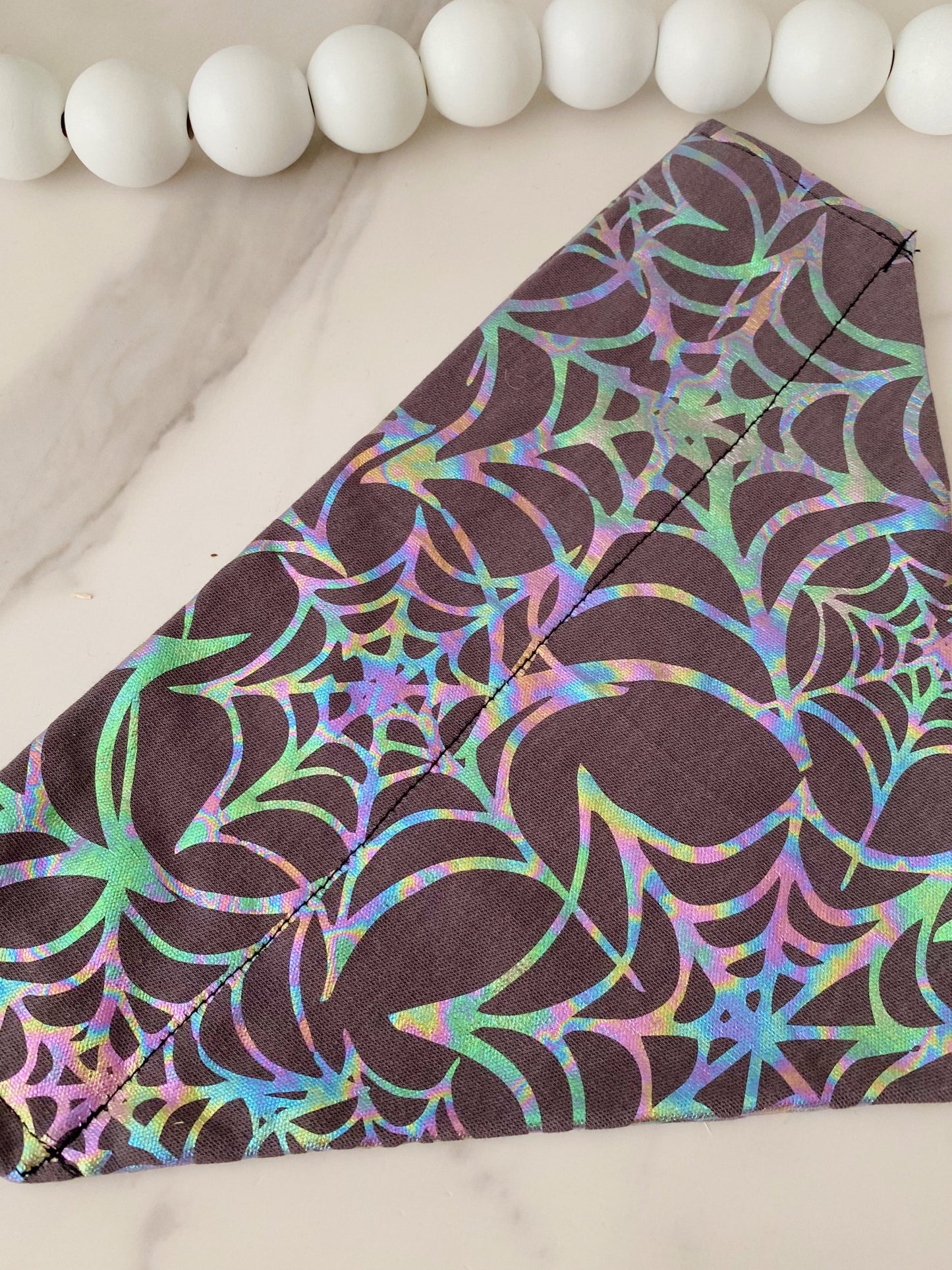 Holographic spiderweb bandana