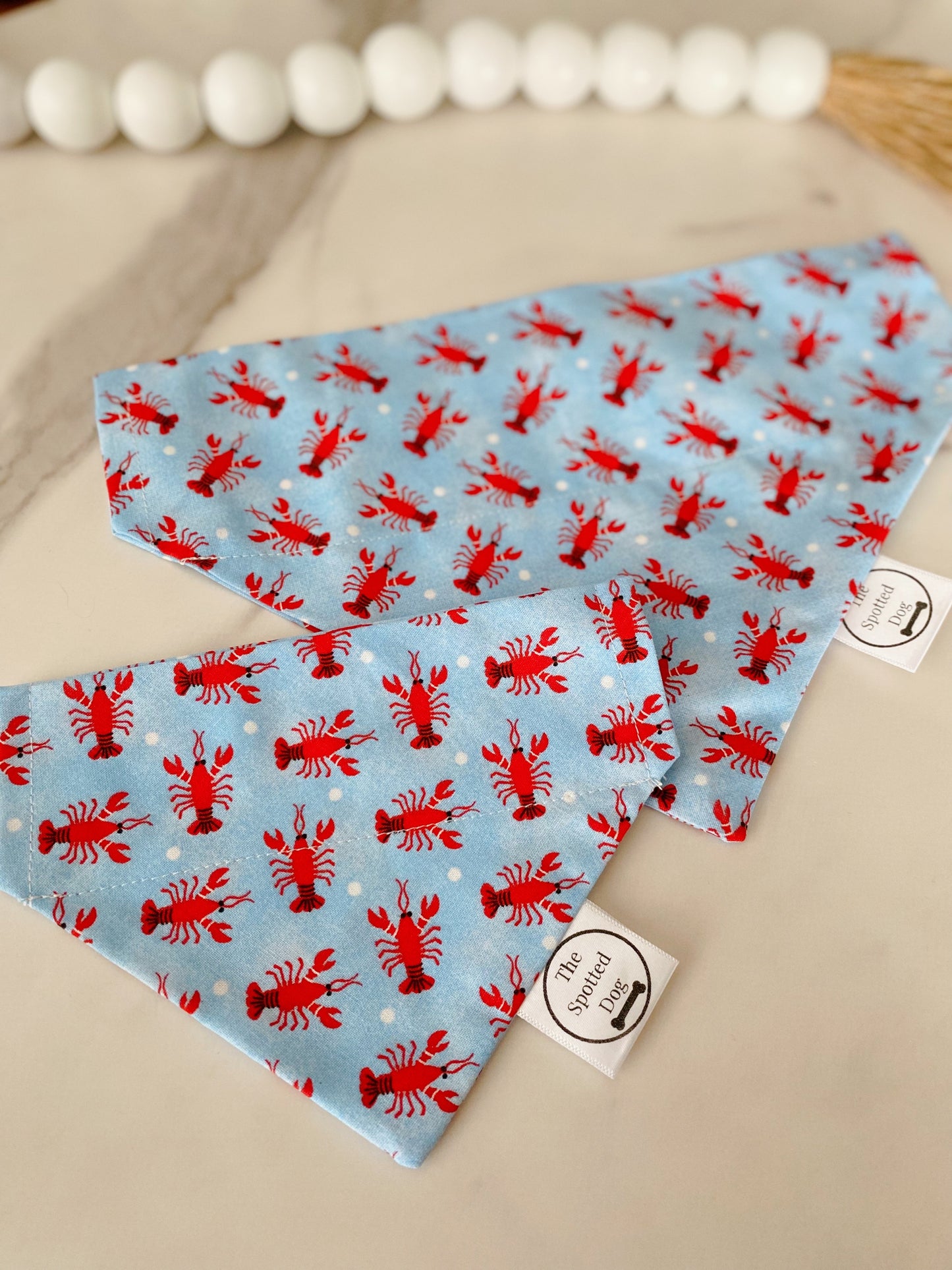 Lobster Polka Dot Pet Bandana