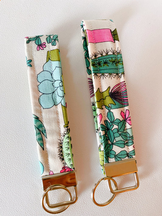 Succulent Keychain Wristlet