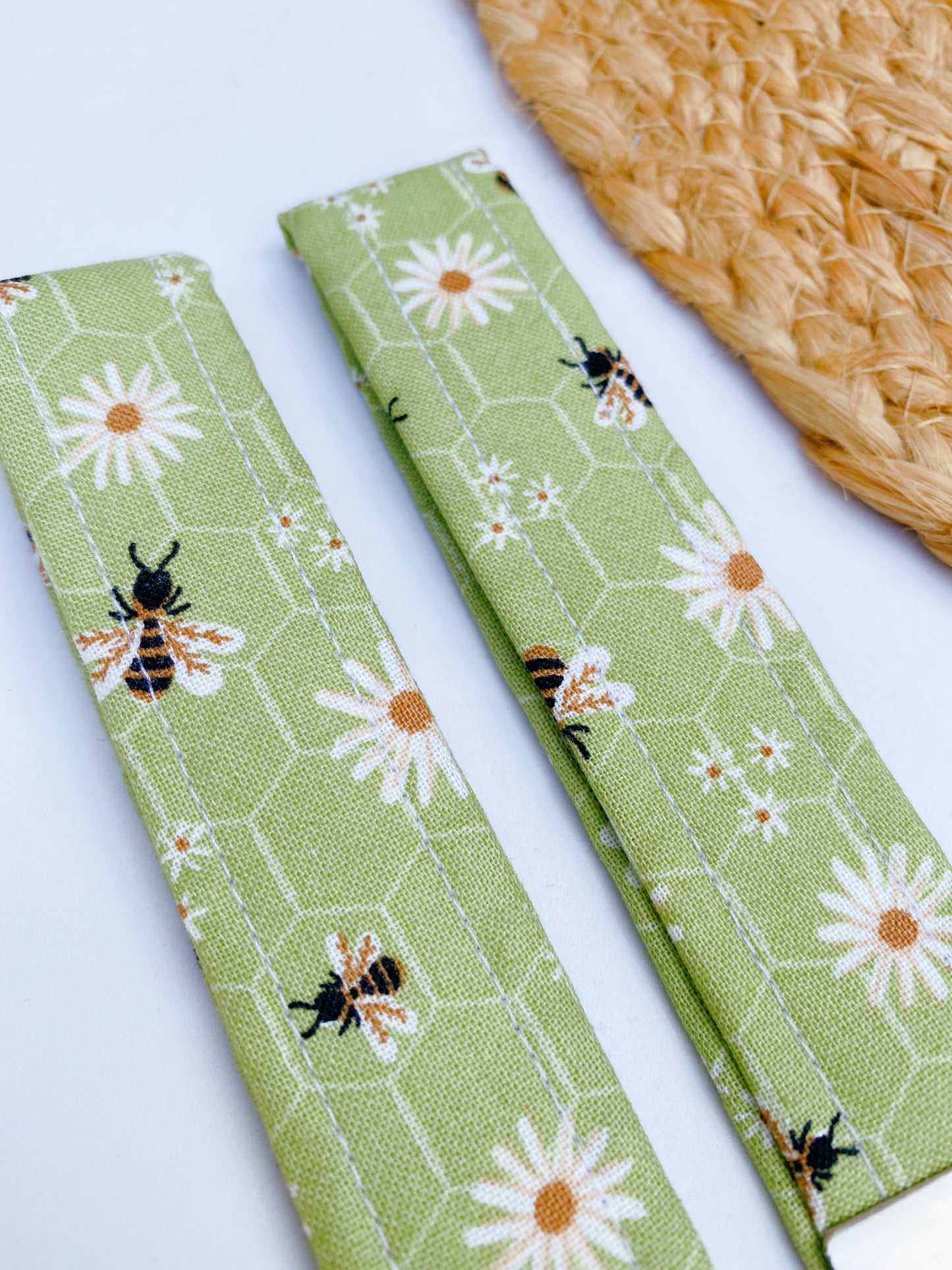 Bees and Flowers Keychain Wristlet