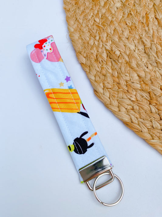 Ice cream Character Keychain Wristlet